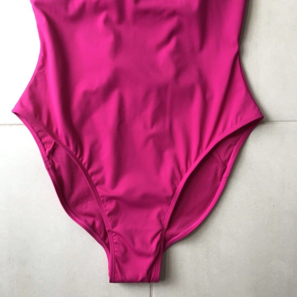 Pink Women's One Piece Swimsuit - Picture 3 of 8